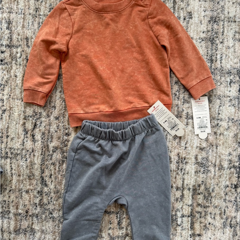 Cat & Jack Orange and Gray Sweatpants